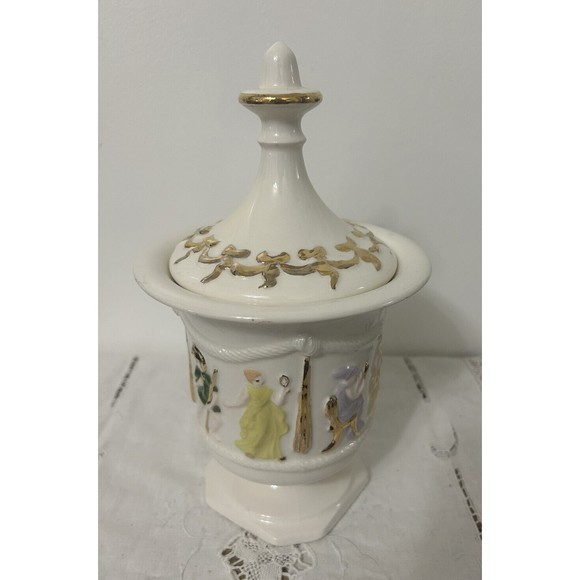 VTG Arnels Pottery Ceramic Jar Urn Vase w/ Lid Roman Greek Artist Signed 1965 - Picture 4 of 11